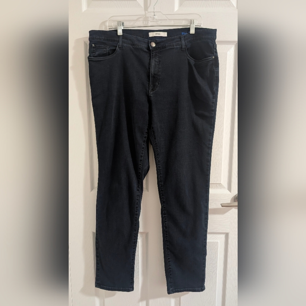BRAX Feel Good Mary Straight Leg Jeans Indigo Blue Stretch SZ 36 US Inseam 30"
